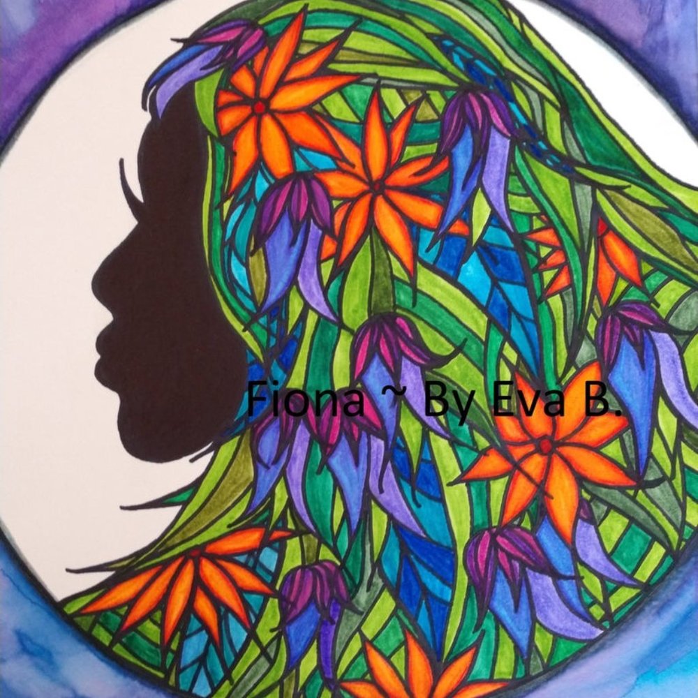Handmade Painting Of Woman With Flowers For Hair Ink Watercolors 15x11 Inches